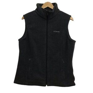𝅺COLUMBIA sleeveless zip-up vest warm fall winter grey Large